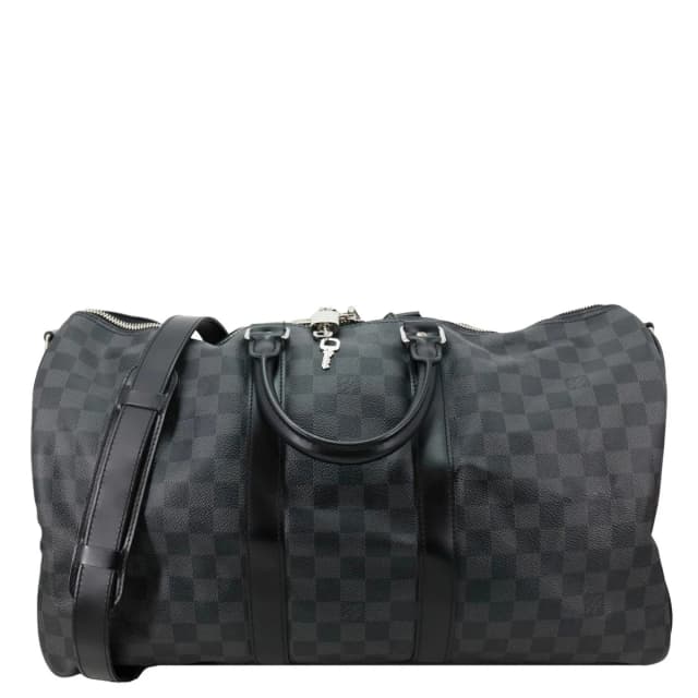 Louis Vuitton Keepall 45 Bandouliere Damier Graphite Canvas Duffle Bag Black in Black Canvas from Dallas Designer Handbags, photo 1 of 1