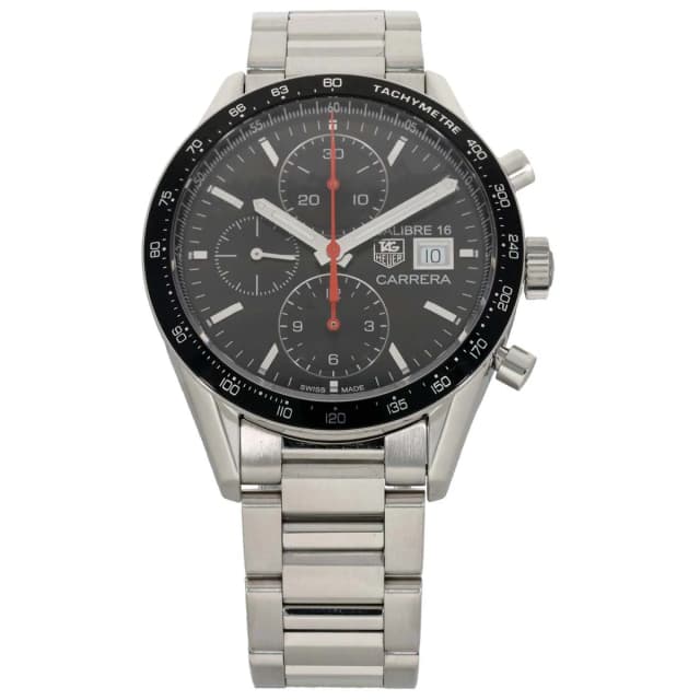 TAG Heuer Carrera CV201AK-0 41mm Stainless Steel Watch from H&T, photo 1 of 1