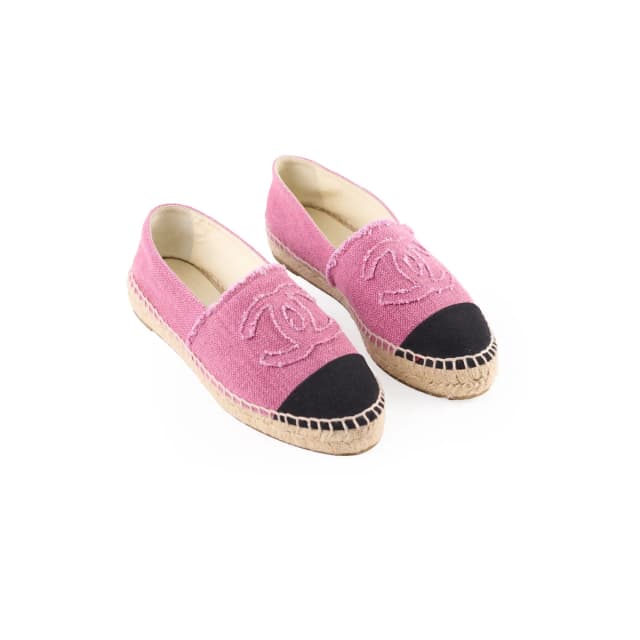 Chanel CC Espadrilles Pink - Size 35 in Pink Denim from The Purse Affair, photo 1 of 1