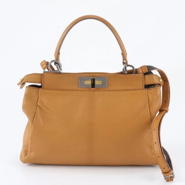 Fendi Peekaboo Leather 2-Way Shoulder Bag Crossbody Hand Tote in Leather from The Reluxe, photo 1 of 1