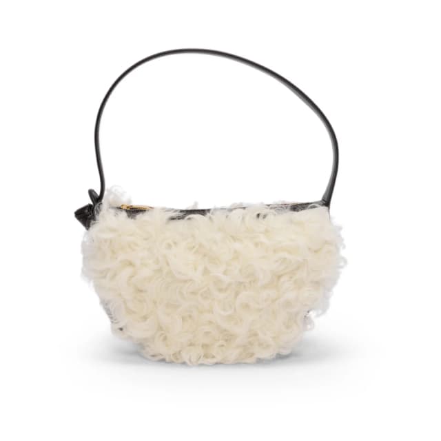 Bottega Veneta Shearling Mini Sunrise Bag in Fondant & White from Blue Spinach, photo 1 of 1