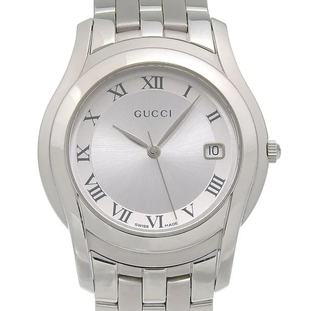 Gucci Class Stainless Steel Quartz Analog Display Silver Dial Watch in Silver from The Reluxe, photo 1 of 1