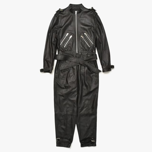 Celine Lambskin Jumpsuit Zip Up Black Hedi Slimane Era Silver in Black Lambskin from The Reluxe, photo 1 of 1