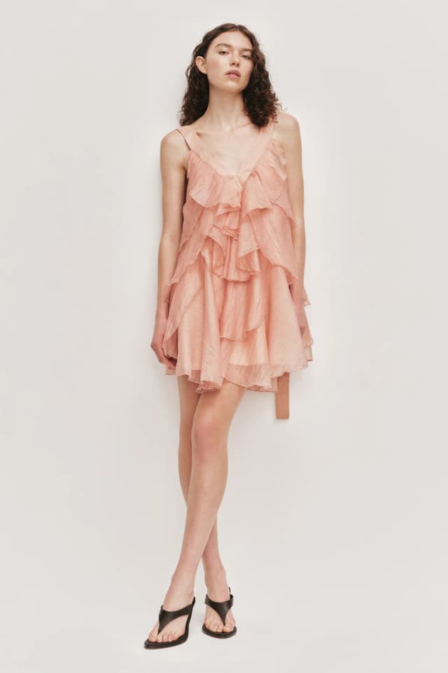 AJE Athena Mini Dress in STONE ROSE, image 1 of 1 from Aje