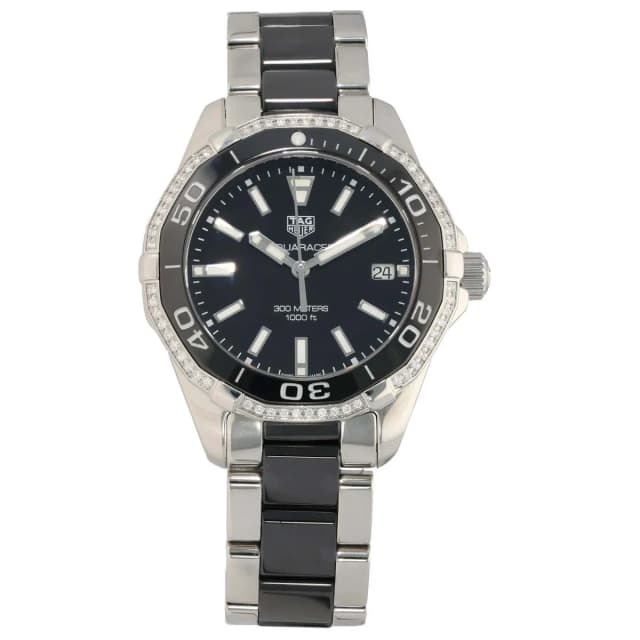 TAG Heuer Aquaracer WAY131G 35mm Stainless Steel Watch in Ceramic from H&T, photo 1 of 1