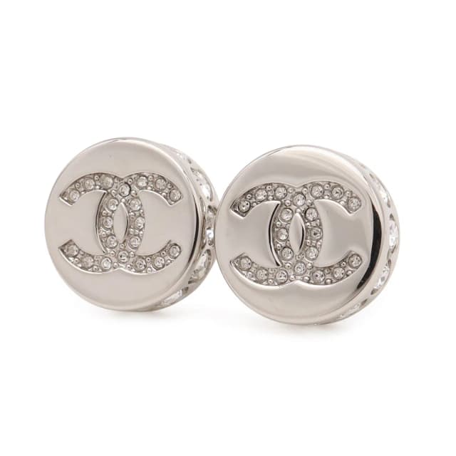 Chanel CC Logo Stud Earrings Round from The Reluxe, photo 1 of 1