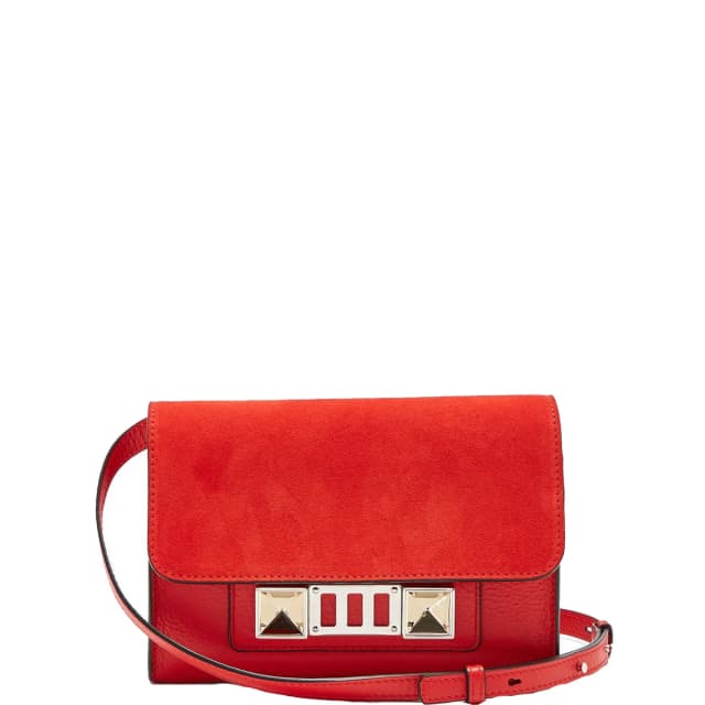Proenza Schouler PS11 WOS Suede/Grain, Cardinal, image 1 of 1 from Cultstatus