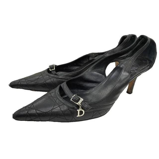 Dior Cannage Pumps Quilted Motif Black SS Heel 35.5 in Black from The Reluxe, photo 1 of 1