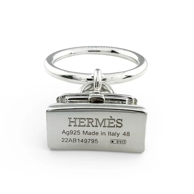 Hermès Kelly Amulette Ring Silver 48 Box Case in Silver from The Reluxe, photo 1 of 1