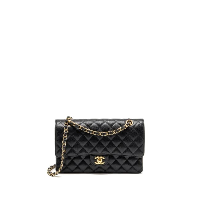 Chanel Medium Classic Double Flap Bag Caviar Black GHW (Microchip) in Black Caviar leather from EMIER, photo 1 of 1