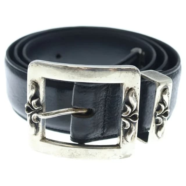 Chrome Hearts Blt Otj Leather Belt Black Silver in Black Leather from The Reluxe, photo 1 of 1