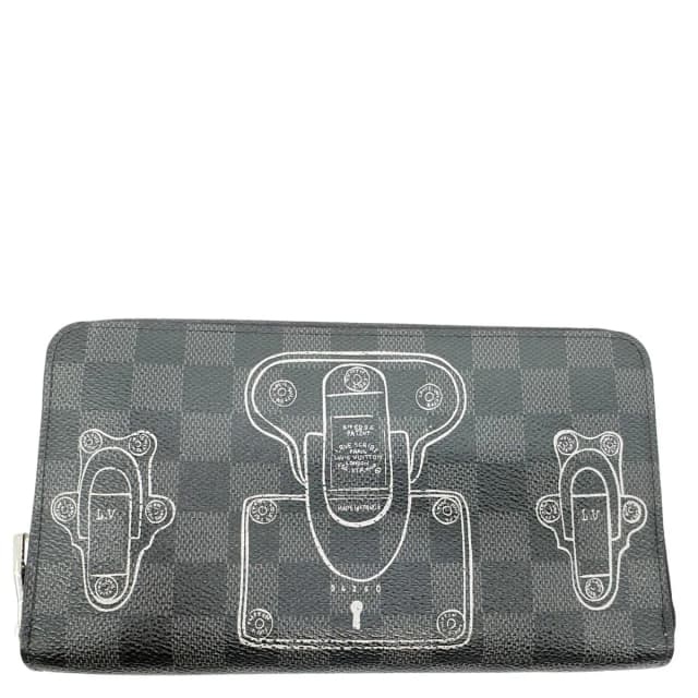 Louis Vuitton Trunks And Lock Damier Graphite Zippy Organizer Wallet Black in Black Canvas from Dallas Designer Handbags, photo 1 of 1
