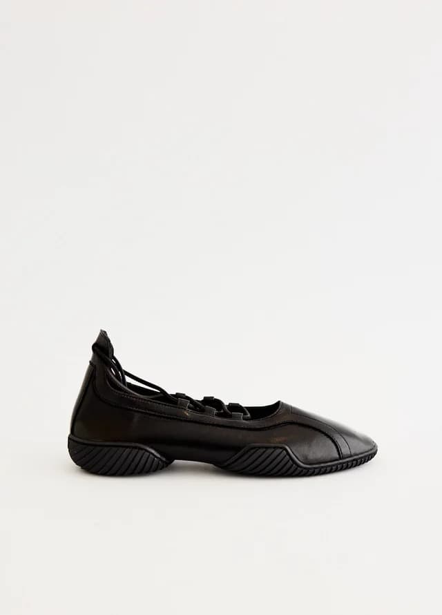 Miista Averie Black Lace Ballerinas in Black, image 1 of 1 from Incu