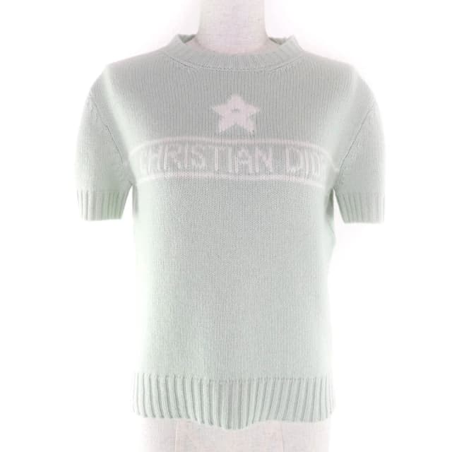Dior Short Sleeve Sweater Cashmere Signature Pattern in Cashmere from The Reluxe, photo 1 of 1