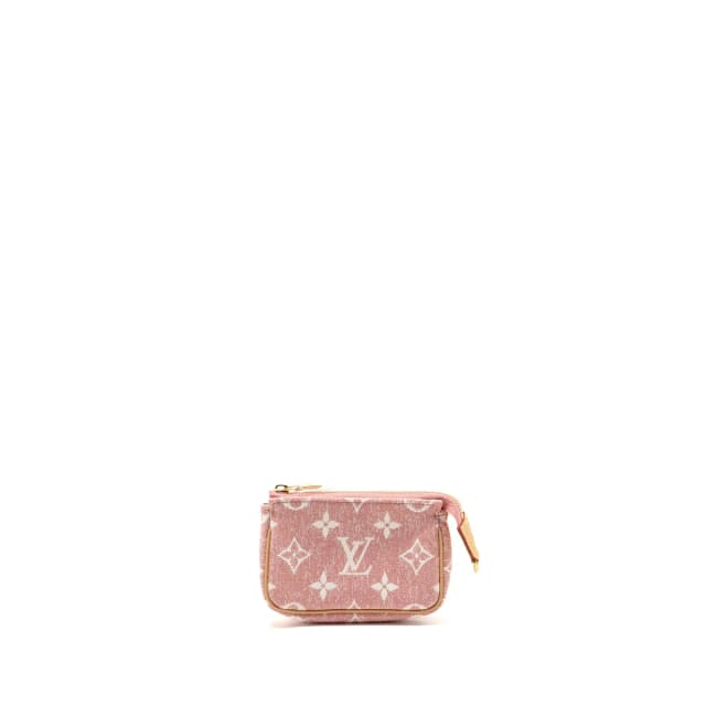 Louis Vuitton Micro Pochette Accessoires Monogram Jacquard Denim Pink GHW in Pink Denim from EMIER, photo 1 of 1