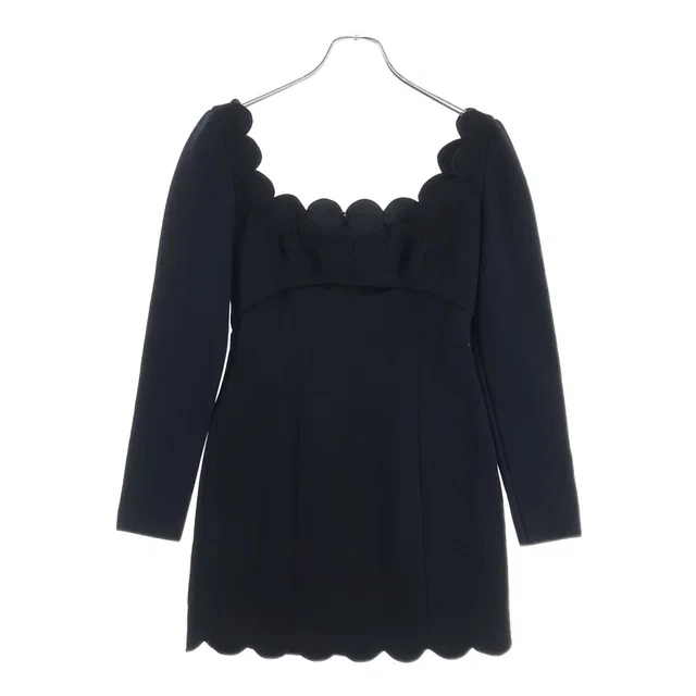 Saint Laurent Cut Out Short Dress Cut Out Design Long Sleeve Wool Black in Black Wool from The Reluxe, photo 1 of 1