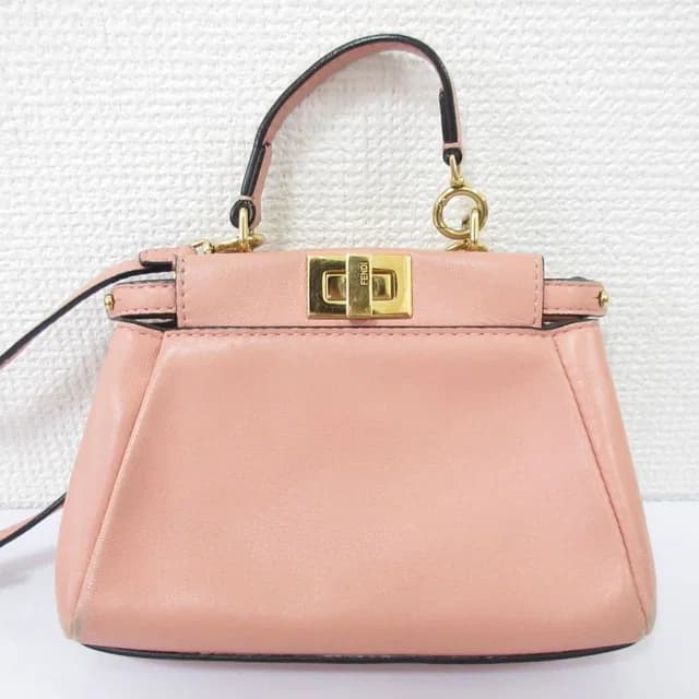 Fendi Micro Peekaboo 2-Way Shoulder Bag Pink in Pink from The Reluxe, photo 1 of 1