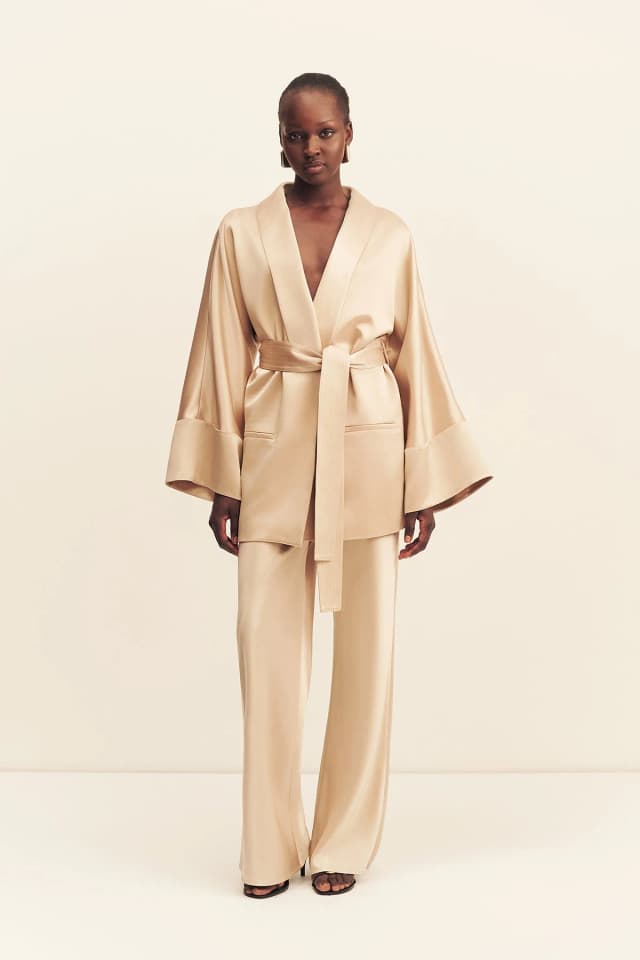 Shona Joy SAVANNA BELTED JACKET - CHAMPAGNE, image 1 of 1 from Shona Joy