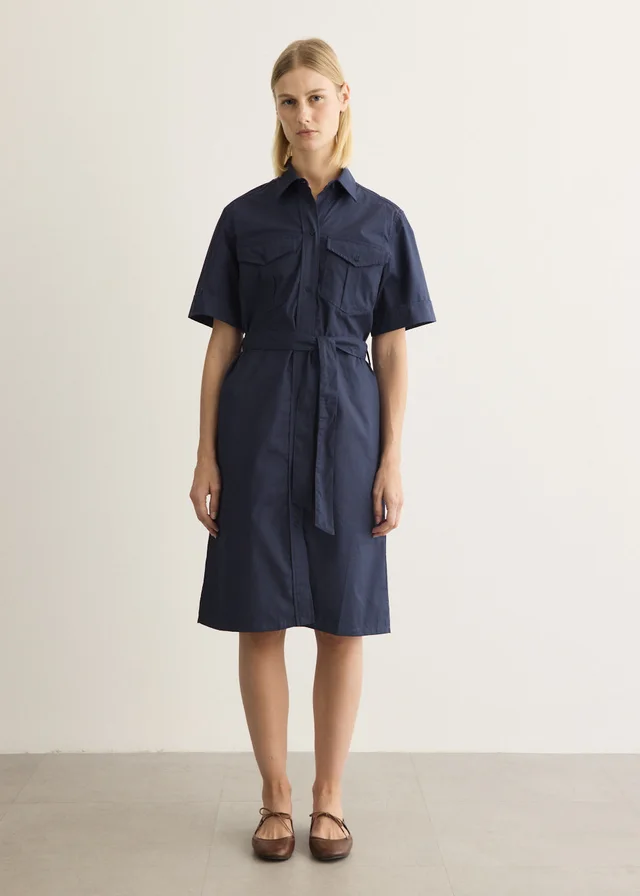 A.P.C. Evy Dress in IAK DARK NAVY, image 1 of 1 from Incu