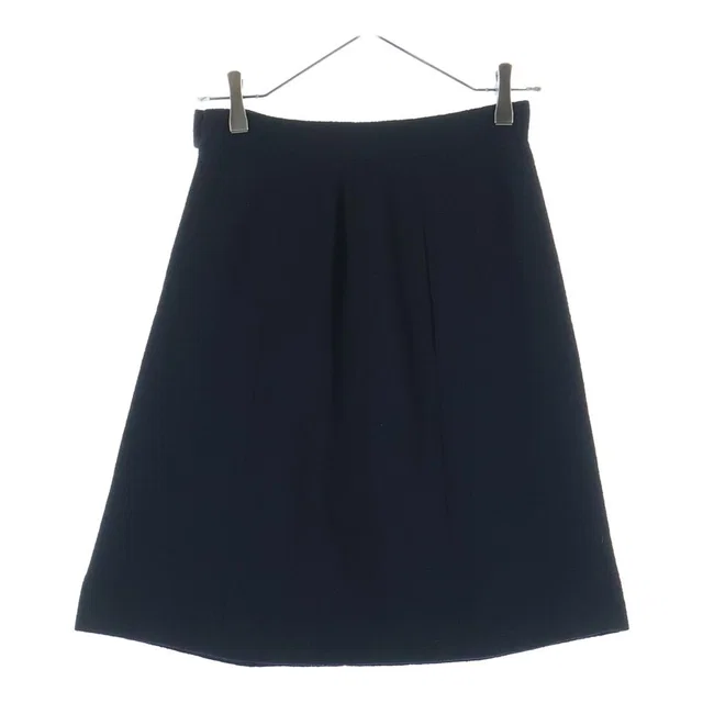 Chanel 07A CC Logo Button Wool Skirt Black in Black Wool from The Reluxe, photo 1 of 1