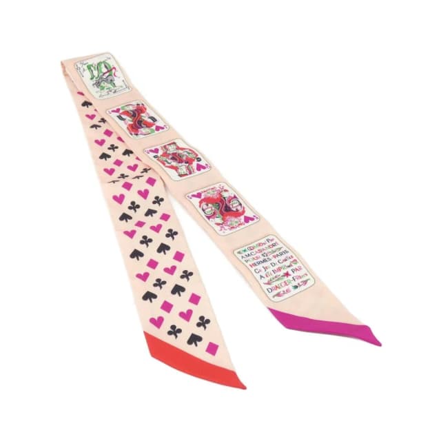 Hermès Jeu de Cartes Twilly Scarf in Silk from The Reluxe, photo 1 of 1