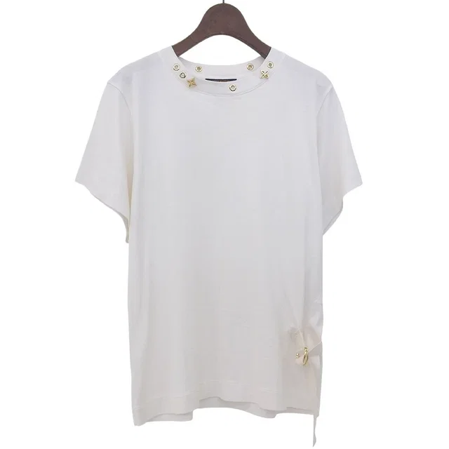 Louis Vuitton Side Strap Short Sleeve T-Shirt Cotton Top White in White from The Reluxe, photo 1 of 1