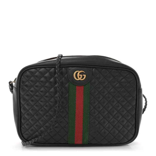 Gucci Trapuntata Camera Calfskin Leather Bag - Black in Black Calfskin from H&T, photo 1 of 1
