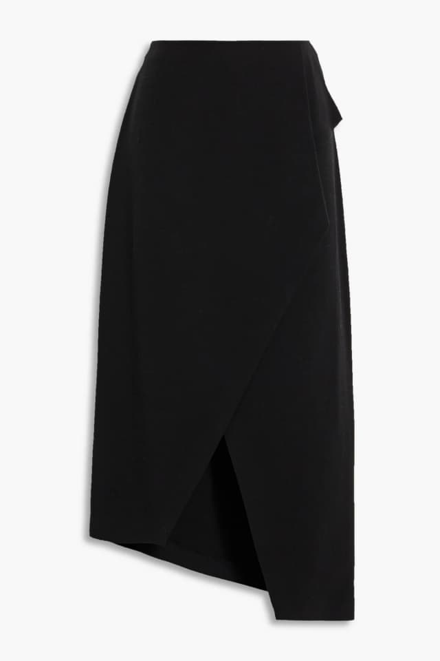 Iro Jelena Wrap-Effect Grain de Poudre Midi Skirt, image 1 of 1 from THE OUTNET