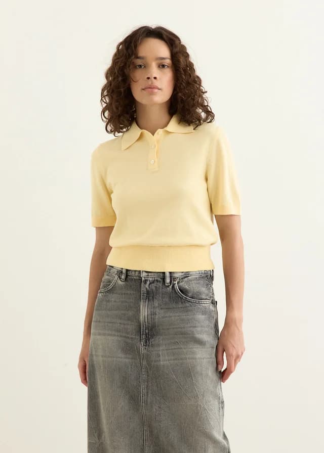 A.P.C. Polo Shirt in DAB LIGHT YELLOW, image 1 of 1 from Incu
