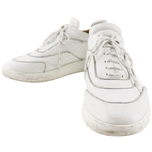 Hermès Volte Reflective Sneakers 192508ZH Leather White Vault in White Leather from Elady, photo 1 of 1