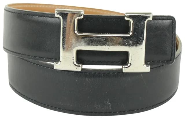 Hermès 32mm Reversible H Logo Belt Kit Black x Brown x Silver in Black Leather from Bagriculture, photo 1 of 1