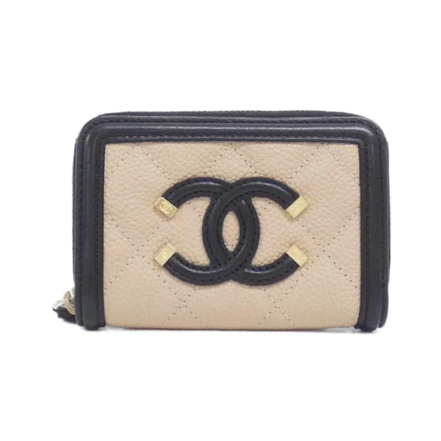Chanel Coin Case Coin Purse Beige in Beige Caviar leather from The Reluxe, photo 1 of 1