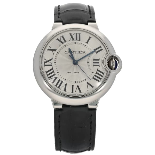 Cartier Ballon Bleu W69017Z4 36mm Stainless Steel Watch in Blue Leather from H&T, photo 1 of 1