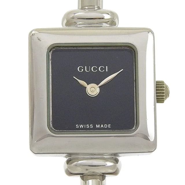 Gucci Stainless Steel Quartz Analog Display Black Dial Watch in Black from The Reluxe, photo 1 of 1
