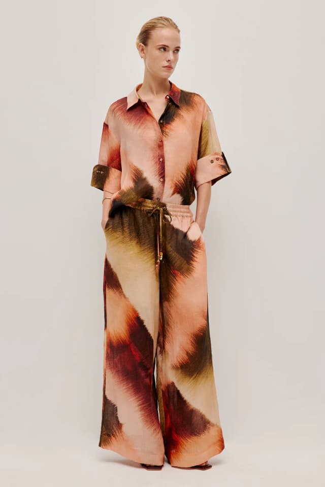 Aje Studio Renley Relaxed Pant in MAKATA, image 1 of 1 from Aje
