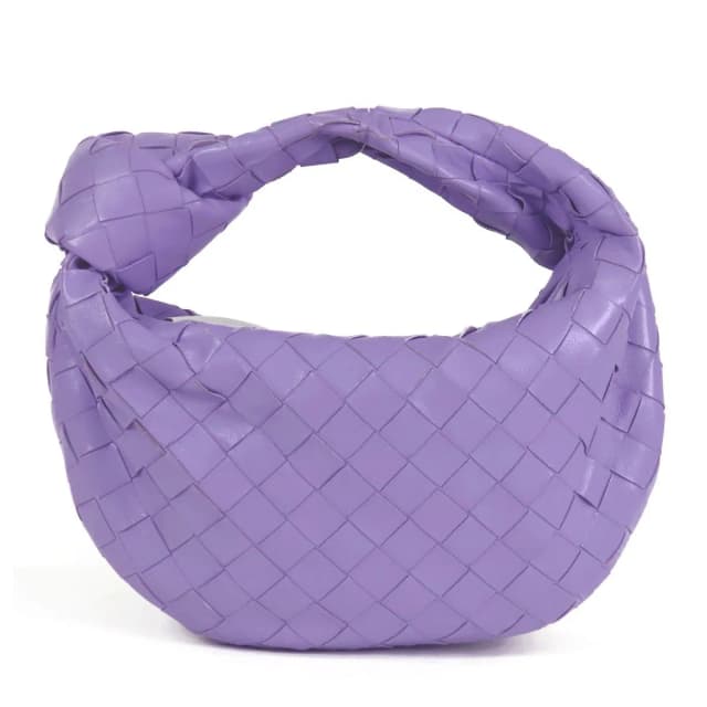 Bottega Veneta Mini Jodie Purple Leather Handbag in Purple Leather from The Reluxe, photo 1 of 1