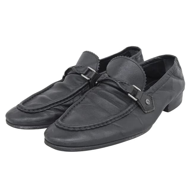 Louis Vuitton Loafers Shoes Leather Black 9.5 in Black Leather from The Reluxe, photo 1 of 1