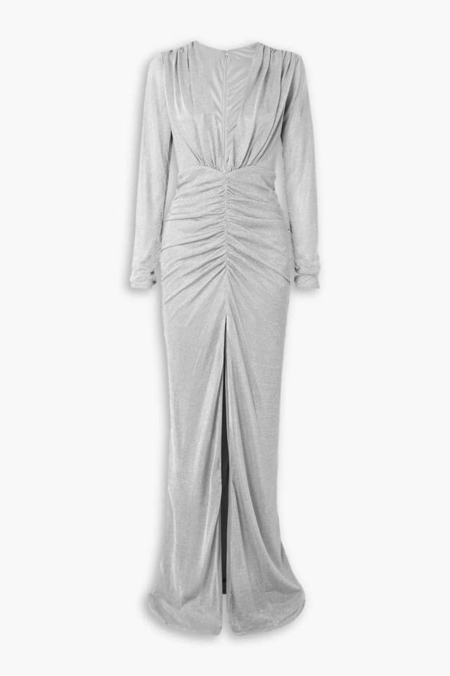 Costarellos Tatjana Ruched Knitted Maxi Dress, image 1 of 1 from THE OUTNET