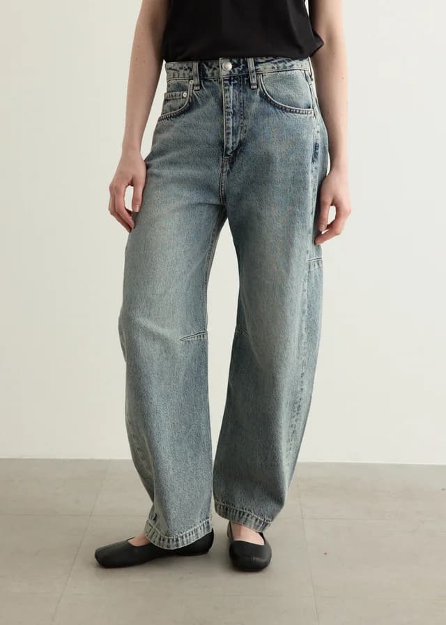 Rag & Bone Charlie High-Rise Barrel Jeans in placd, image 1 of 1 from Incu