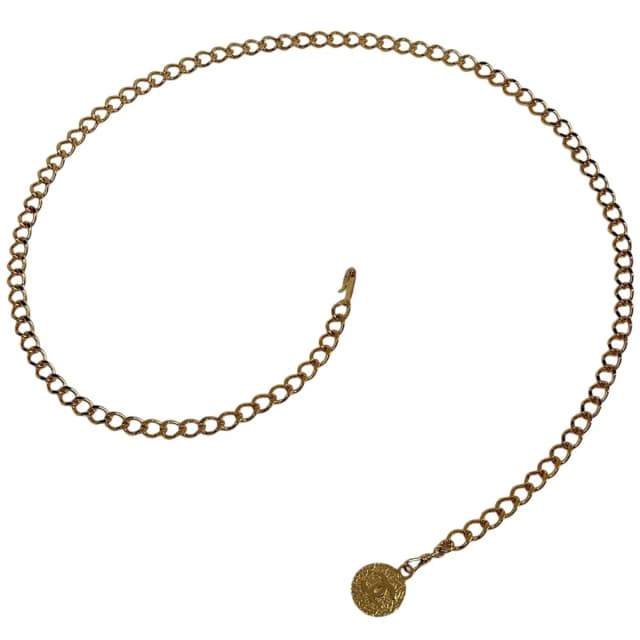 Chanel CC Logo Che Leto Gold Plated Belt in Gold from The Reluxe, photo 1 of 1