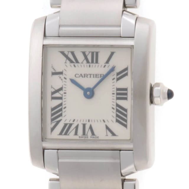 Cartier Tank Francaise SM Watch Steel Silver Dial Quartz in Silver from The Reluxe, photo 1 of 1