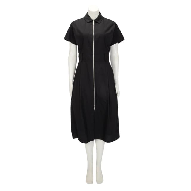 Hermès Cotton Poplin Mosaique Zip Dress FR 38 in Black from Blue Spinach, photo 1 of 1