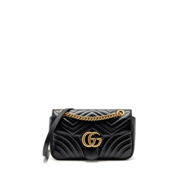 Gucci Medium GG Marmont shoulder Bag Calfskin Black GHW in Black Calfskin from EMIER, photo 1 of 1