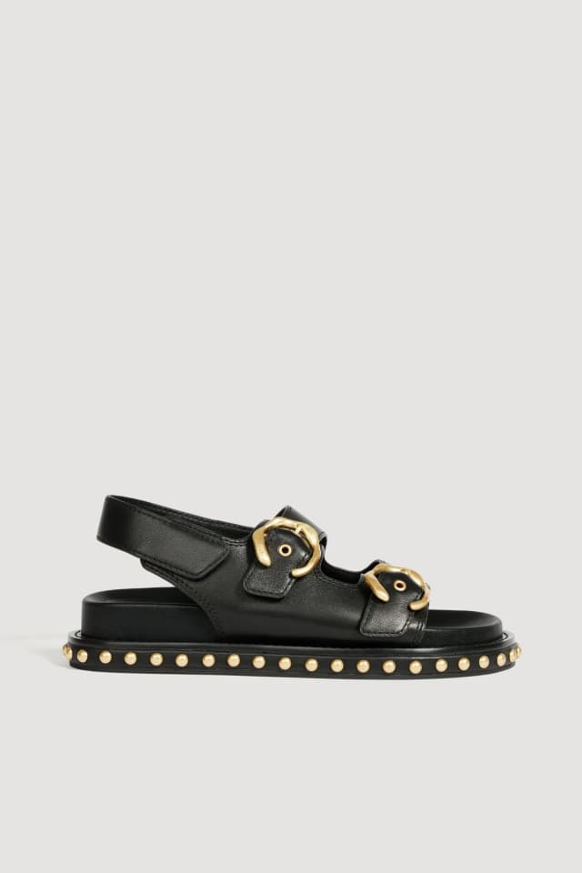 AJE Amara Buckle Sandal in BLACK, image 1 of 1 from Aje