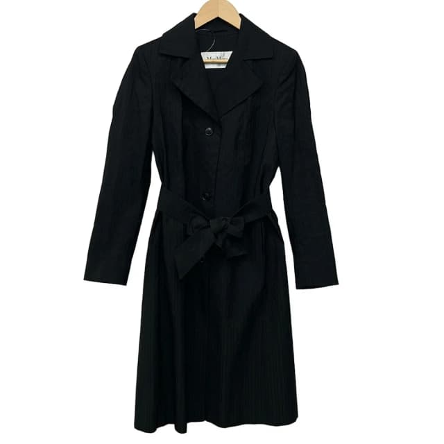 Max Mara Coat 42 M Black Long Sleeve Spring Autumn in Black from The Reluxe, photo 1 of 1
