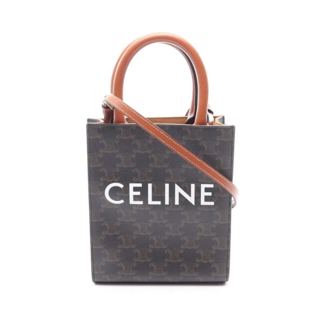 Celine Handbag Mini Vertical Cover Trio 2-Way Black Brown Canvas Leather in Black Canvas from The Reluxe, photo 1 of 1