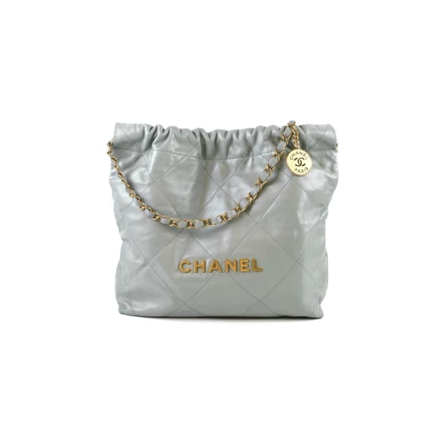 Chanel Small 22 Bag Light Mint Green GHW Microchipped in Green Leather from The Purse Affair, photo 1 of 1