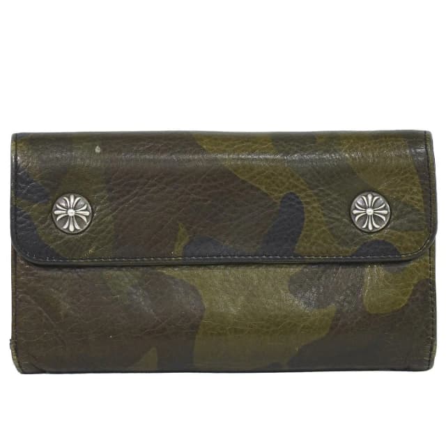 Chrome Hearts Wave Wallet Camouflage Pattern Leather Khaki in Green Leather from The Reluxe, photo 1 of 1