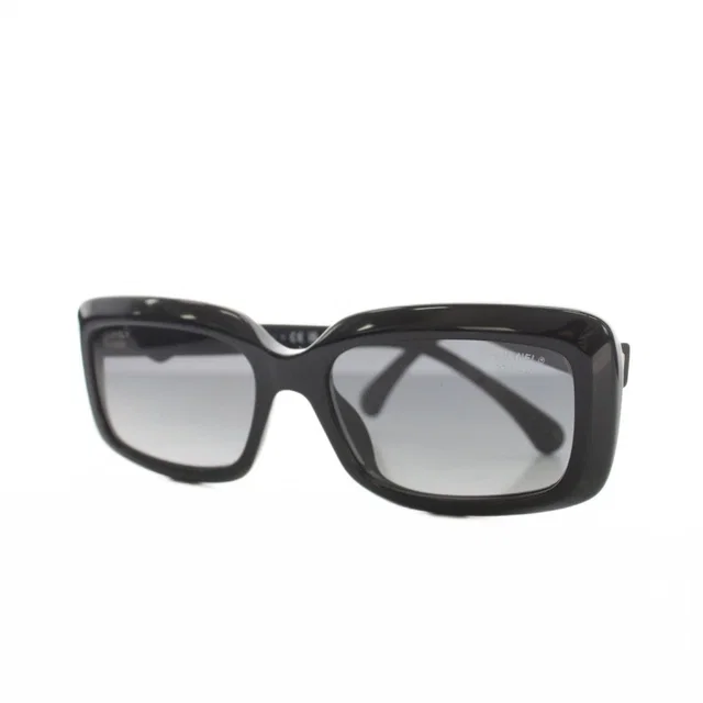 Chanel Sunglasses Heart CC Logo Black Square Frame Eyewear in Black from The Reluxe, photo 1 of 1