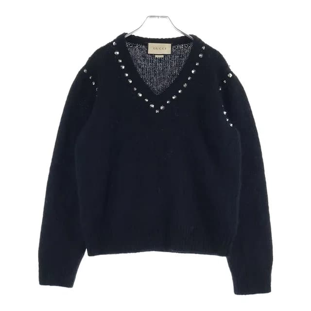 Gucci Studded Mohair Sweater Black in Black from The Reluxe, photo 1 of 1